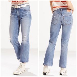 NWT Levi’s 517 Cropped Bootcut Jeans 27 orange